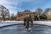 Sneeuw in het Park in Rotterdam met het oude Parkzicht