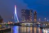 Te Koop | De Erasmusbrug in het stadscentrum van Rotterdam in Rood Wit Blauw