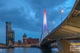 Te Koop | De Erasmusbrug in het stadscentrum van Rotterdam in Rood Wit Blauw