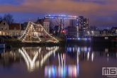 De Kolk in Maasluis by Night met de Schansburg