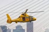 De SAR-heli 00-NHX in demonstratie tijdens de Wereldhavendagen in Rotterdam