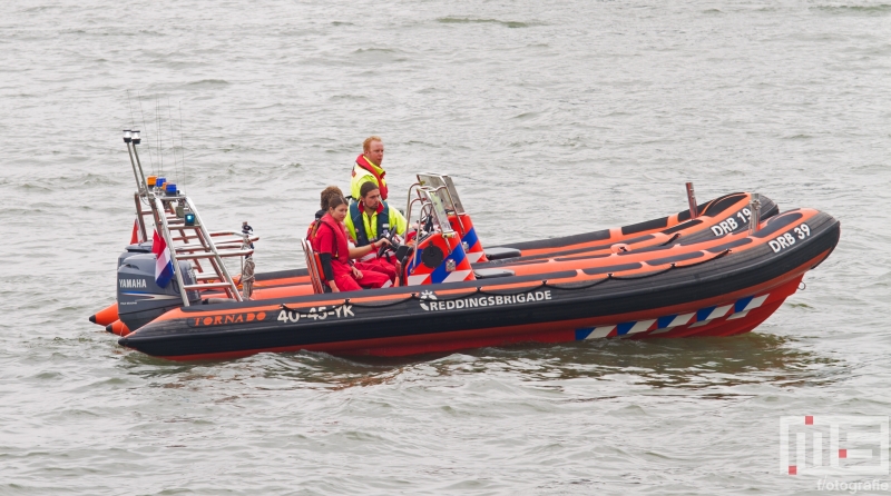 De reddingsboot DRB39 van de KNRM van de Wereldhavendagen in Rotterdam