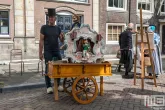 Een orgelspeler op het Stoomevenement Dordt in Stoom in Dordrecht