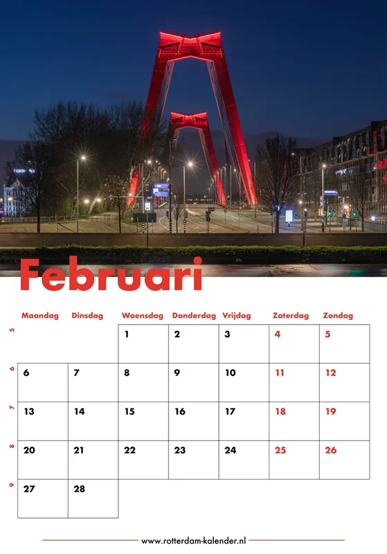 Te Koop – De Willemsbrug in Rotterdam in de nacht-kalender-2021-ms-fotografie-februari-26431