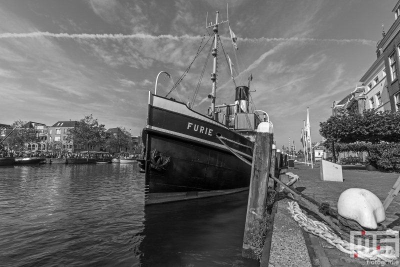 Het stoomschip Furie tijdens het evenement Furiade in Maassluis