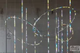 De verlichting van Aptum in het HAKA-gebouw in Rotterdam tijdens Art Rotterdam