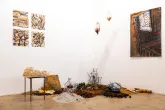 De kunstwerken van Monali Mehero tijdens Art Rotterdam in de Van Nelle Fabriek in Rotterdam