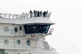 Het cruiseschip Oasis of the Seas aan de Cruise Port van Rotterdam