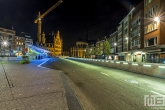 Het busstation in het centrum van Leuven in de nachtelijke uren