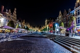 De Oude Markt in Leuven in de nachtelijke uren