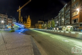 Het busstation in het centrum van Leuven in de nachtelijke uren