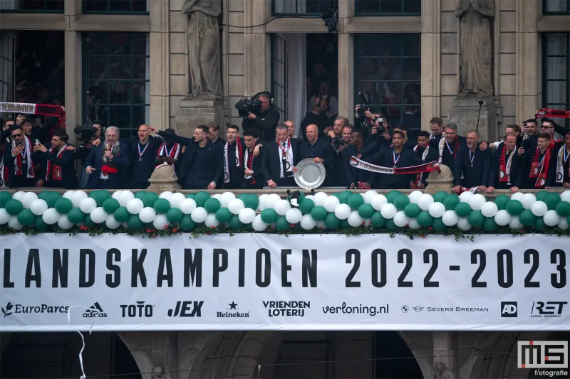 Feyenoord bekroond tot kampioen op de legendarische Coolsingel in Rotterdam