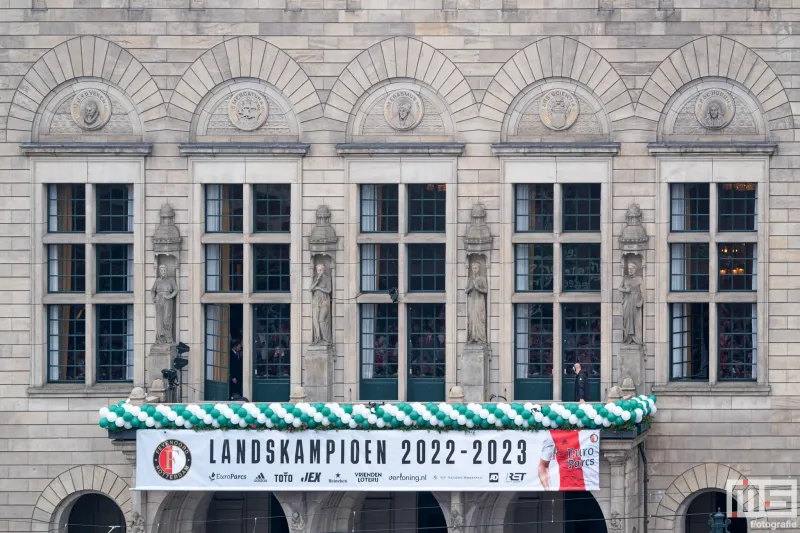 Feyenoord gehuldigd als kampioen op de beroemde Coolsingel