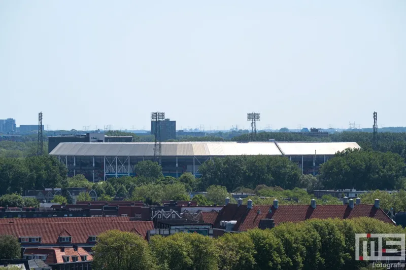 Een geweldig uitzicht op De Kuip tijdens de Rotterdamse Dakendagen