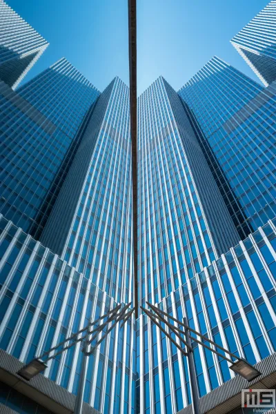 Het Rotterdamse Dakendagen uitzicht  op het gebouw De Rotterdam in Rotterdam