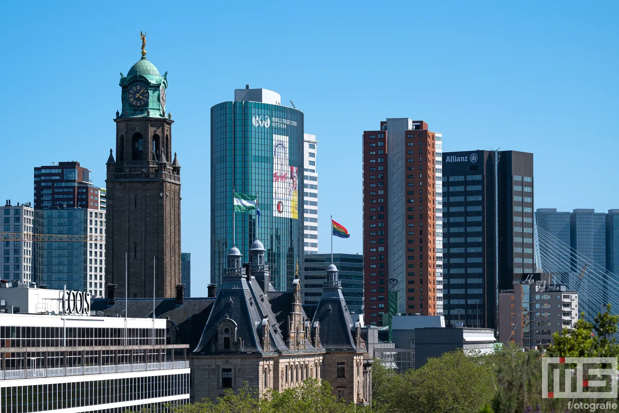 Het Rotterdamse Dakendagen uitzicht op de Coolsingel in Rotterdam