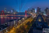 De mooie lichtshow van de viering van 150 jaar Holland America Line in Rotterdam