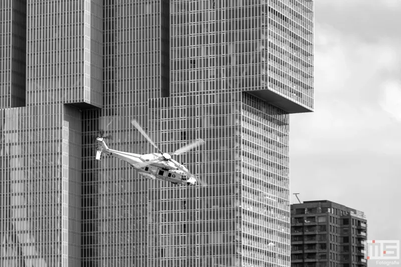 De gevechtshelikopter NH90 tijdens de Wereldhavendagen Rotterdam 2023