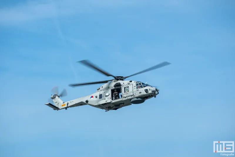 De NH90 helikopter tijdens de Wereldhavendagen Rotterdam