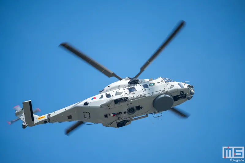 De NH90 gevechtshelikopter tijdens de Wereldhavendagen Rotterdam