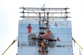 De klimwand van het Loodswezen tijdens de Wereldhavendagen Rotterdam