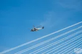 De NH90 gevechtshelikopter tijdens de Wereldhavendagen Rotterdam 2023