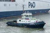 Het P&O Pride of Hull tijdens de Wereldhavendagen Rotterdam met sleepboot VB Thamesbank