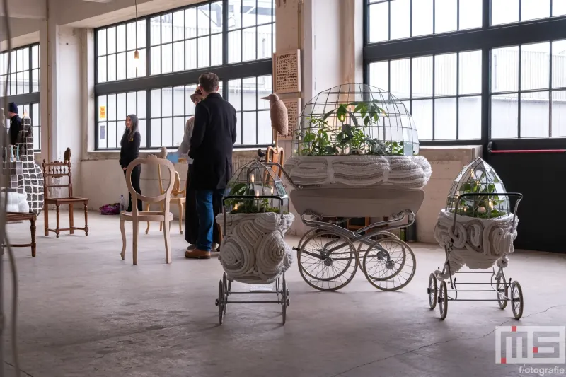 De greenhouses van Janneke de Lange tijdens Object Rotterdam in Rotterdam