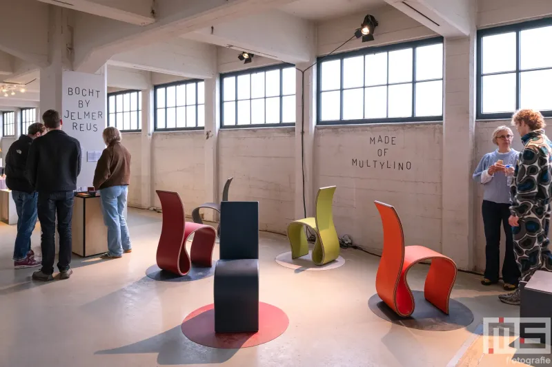 De stoel Bocht van Jelmer Reus tijdens de designbeurs Object Rotterdam