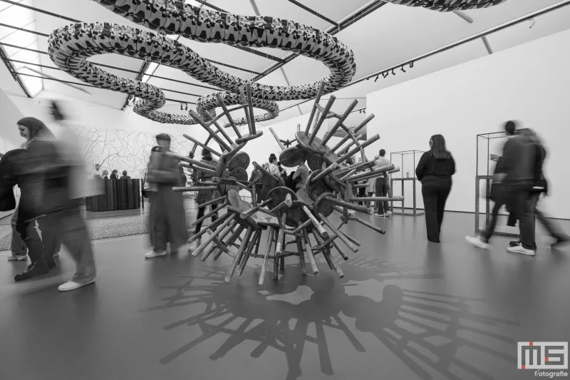 Een kunstwerk van AI WeiWei in de Kunsthal tijdens Museumnacht010