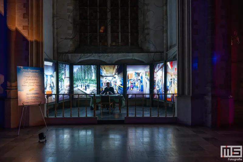 Harold Schorren in de Laurenskerk in Rotterdam tijdens Museumnacht010 2024