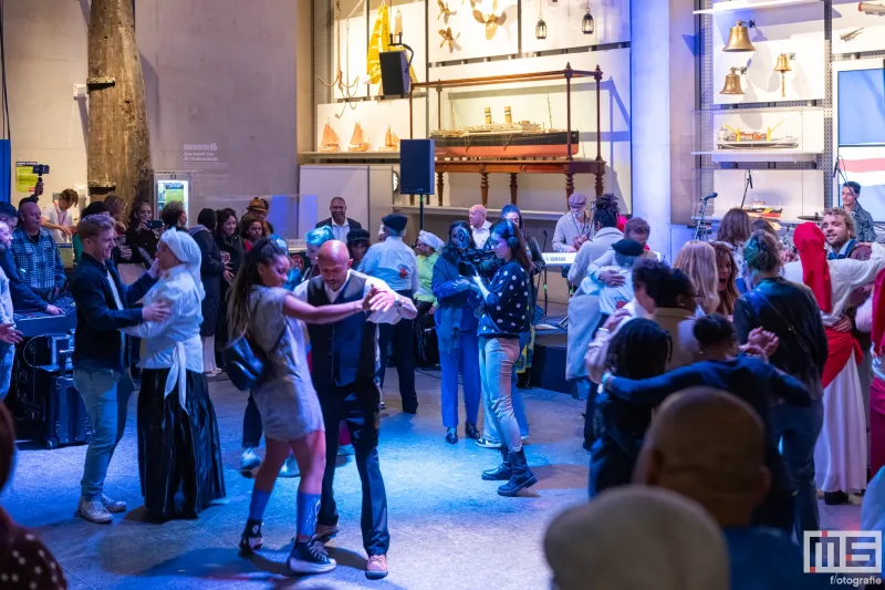 Een demonstratie in het Maritiem Museum Rotterdam tijdens Museumnacht010 2024