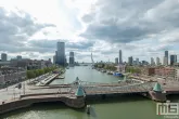 De historische spoorbrug De Hef met prachtig uitzicht tijdens de Open Monumentendag Rotterdam