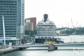 Het mooie uitzicht vanuit De Hef over de skyline van Rotterdam tijdens de Open Monumentendagen