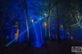 Het blauws bos tijdens De Grote Schijn in het Kralingse Bos in Rotterdam