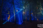 Het blauws bos tijdens De Grote Schijn in het Kralingse Bos in Rotterdam