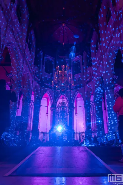 Museumnacht010 2025 in de Laurenskerk in Rotterdam by NIght