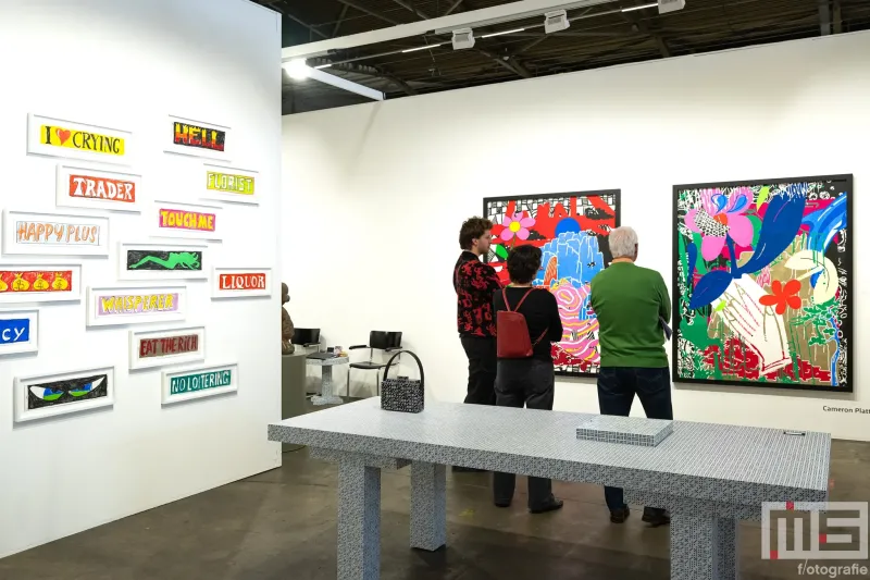 Diederik Schneemann met Lucky Dice op de kunstbeurs Art Rotterdam 2025 in Ahoy Rotterdam