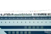Het cruiseschip Pride of Rotterdam van P&O Ferries tijdens de Wereldhavendagen in Rotterdam