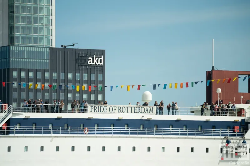 Het cruiseschip Pride of Rotterdam van P&O Ferries tijdens de Wereldhavendagen Rotterdam