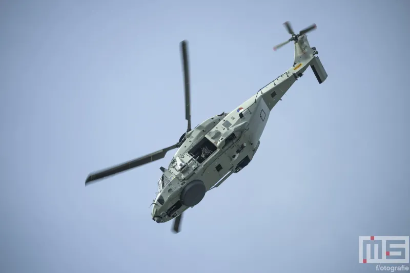 De helikopter 315 tijdens de Wereldhavendagen in Rotterdam