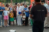 De demonstratie bij Flash op de Wereldhavendagen in Rotterdam