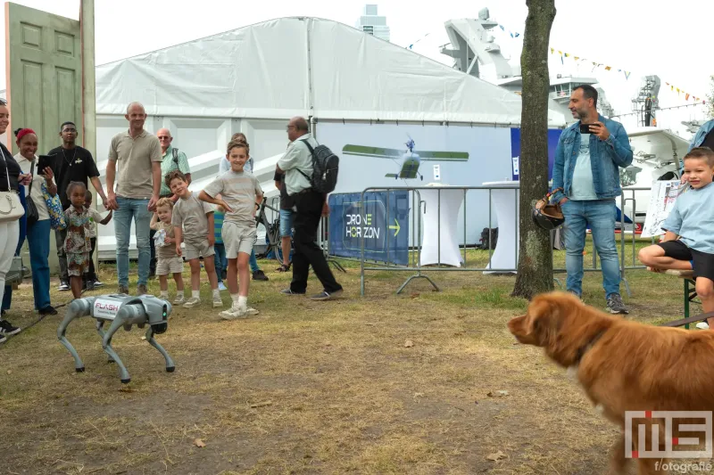Demonstratie bij Flash op de Wereldhavendagen 2025 in Rotterdam