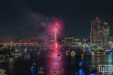 Het vuurwerk tijdens de Wereldhavendagen 2025 maakt deel uit van het avondprogramma in Rotterdam