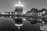 De Watertoren De Esch in Rotterdam by Night