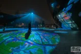 Lichtkunst van Pipilotti Rist tijdens Museumnacht010 Rotterdam  in Rotterdam