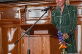 Sanne ten Brink van Brutus tijdens de uitreiking van De Rotterdamse Kunstprijzen op het stadhuis in Rotterdam