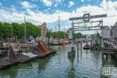 Historische scheepslift Straatman 1928 tijdens Dordt in Stroom 2026 in Dordrecht