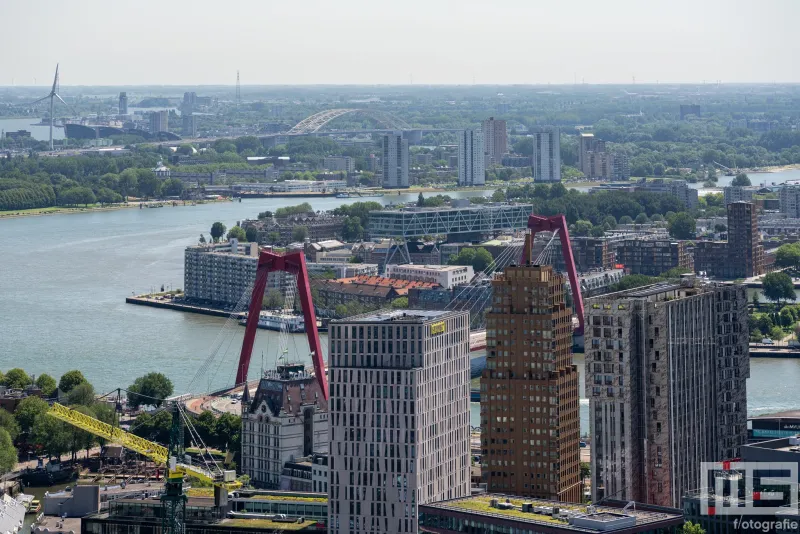 Het uitzicht vanuit de POST Rotterdam tijdens de Dag en Nacht van de Architectuur in Rotterdam