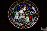 Het glas in lood in Kasteel Bentheim in Bad Bentheim in Duitsland